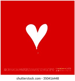 Hand drawn heart illustration - vector