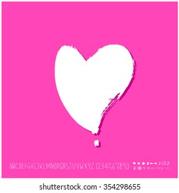Hand drawn heart illustration - vector