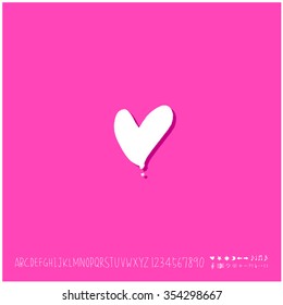 Hand drawn heart illustration - vector