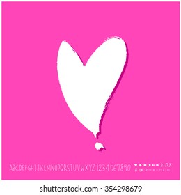 Hand drawn heart illustration - vector