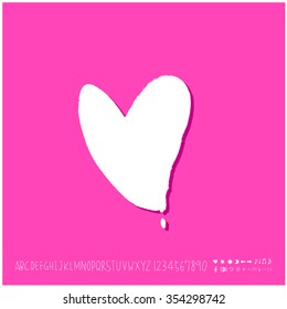 Hand drawn heart illustration - vector