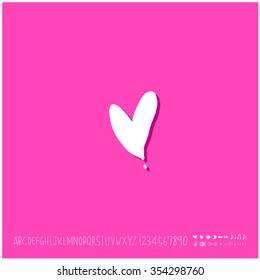 Hand drawn heart illustration - vector