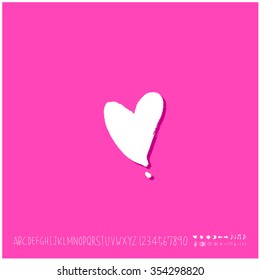 Hand drawn heart illustration - vector