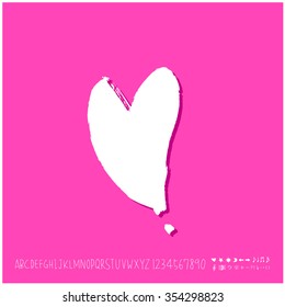 Hand drawn heart illustration - vector