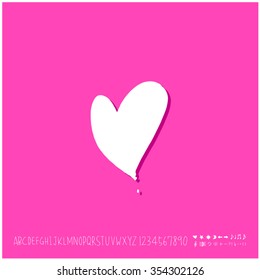Hand drawn heart illustration - vector