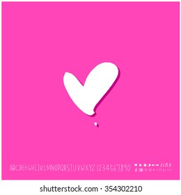 Hand drawn heart illustration - vector