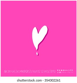 Hand drawn heart illustration - vector