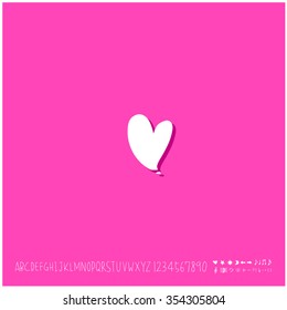 Hand drawn heart illustration - vector