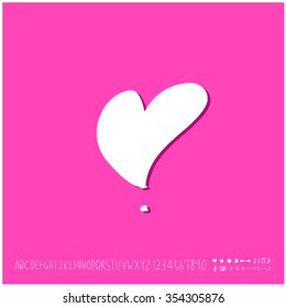Hand drawn heart illustration - vector
