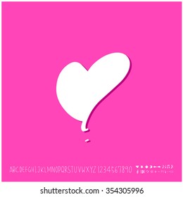 Hand drawn heart illustration - vector