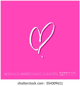 Hand drawn heart illustration - vector
