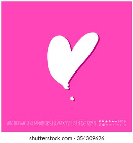 Hand drawn heart illustration - vector