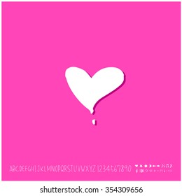 Hand drawn heart illustration - vector