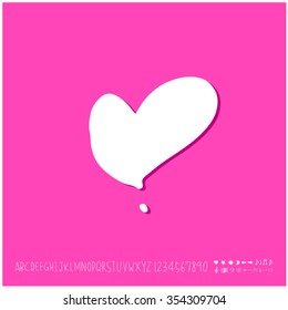 Hand drawn heart illustration - vector
