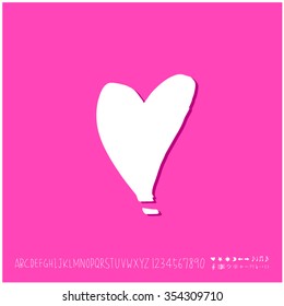 Hand drawn heart illustration - vector