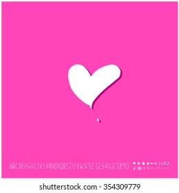 Hand drawn heart illustration - vector