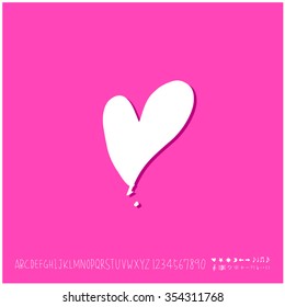 Hand drawn heart illustration - vector