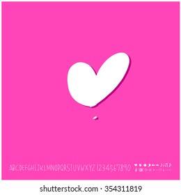 Hand drawn heart illustration - vector