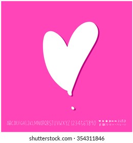 Hand drawn heart illustration - vector