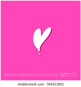 Hand drawn heart illustration - vector