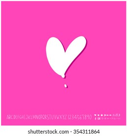 Hand drawn heart illustration - vector