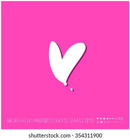 Hand drawn heart illustration - vector