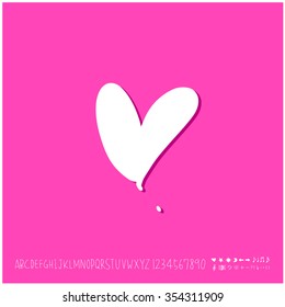 Hand drawn heart illustration - vector