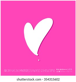 Hand drawn heart illustration - vector