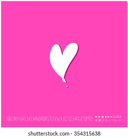 Hand drawn heart illustration - vector