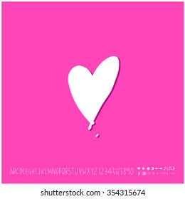 Hand drawn heart illustration - vector
