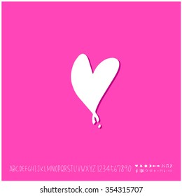Hand drawn heart illustration - vector