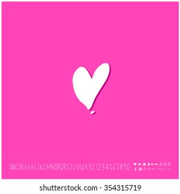 Hand drawn heart illustration - vector