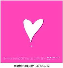 Hand drawn heart illustration - vector