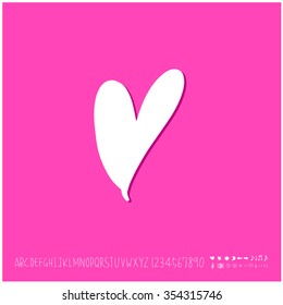 Hand drawn heart illustration - vector