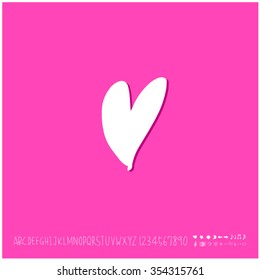 Hand drawn heart illustration - vector