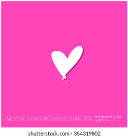 Hand drawn heart illustration - vector