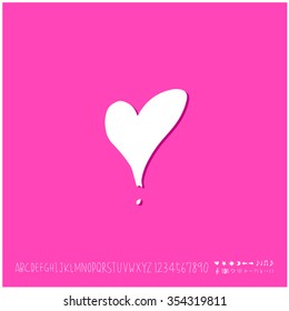 Hand drawn heart illustration - vector