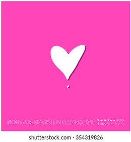 Hand drawn heart illustration - vector