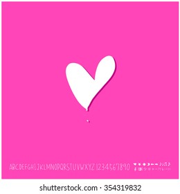 Hand drawn heart illustration - vector