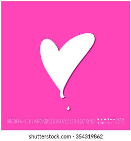 Hand drawn heart illustration - vector