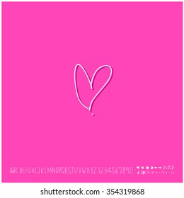 Hand drawn heart illustration - vector