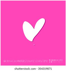 Hand drawn heart illustration - vector