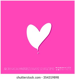 Hand drawn heart illustration - vector