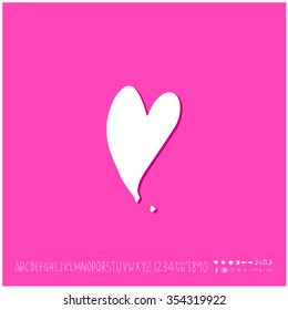 Hand drawn heart illustration - vector