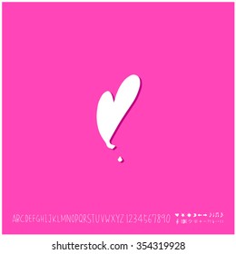 Hand drawn heart illustration - vector