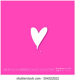 Hand drawn heart illustration - vector