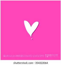 Hand drawn heart illustration - vector