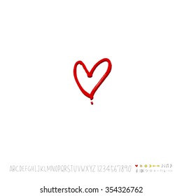Hand drawn heart illustration - vector