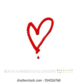 Hand drawn heart illustration - vector