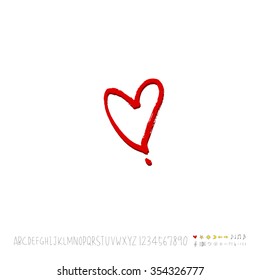 Hand drawn heart illustration - vector